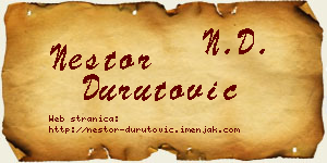 Nestor Durutović vizit kartica